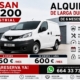 Alquiler de furgonetas en Madrid por meses Nissan NV200 Particar